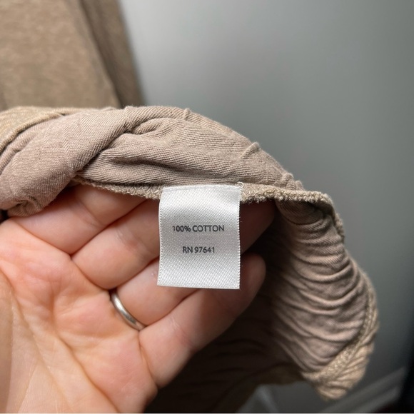 J. Jill Pure Jill women’s Beige Crinkle texture long sleeve Tunic in size M - Picture 5 of 6